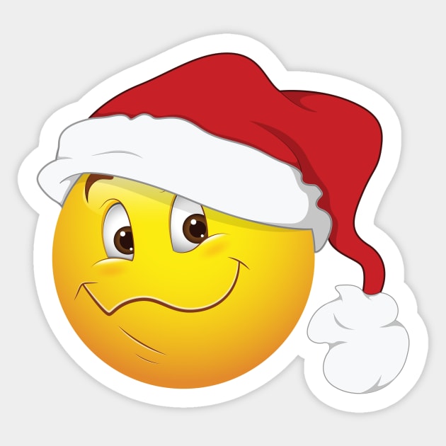 Santa Smiley Face Emoticon Sticker by allovervintage